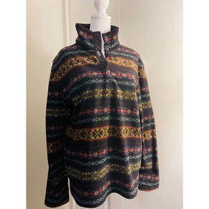 Womens Polo Ralph Lauren Fleece Sweater Size M Multi